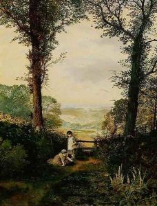 A Burnsall Valley Wharfedale by John Atkinson Grimshaw