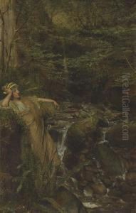 Reverie (waterfall Nymph) by Sir Lawrence Alma-Tadema