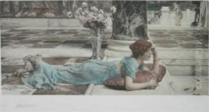 The Goldfish Pool by Sir Lawrence Alma-Tadema
