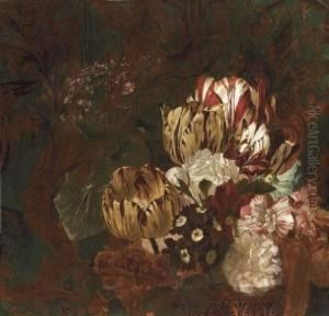 Tulips, Roses And Other Flowers by Sir Lawrence Alma-Tadema