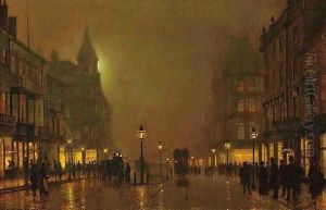 Briggate, Leeds by John Atkinson Grimshaw