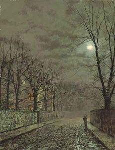 Under the Moonbeams, Knostrop Hall by John Atkinson Grimshaw