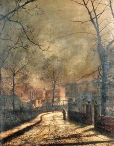 Autumn Scene Leeds 1874 by John Atkinson Grimshaw