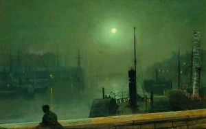 On the Clyde Glasgow 1879 by John Atkinson Grimshaw