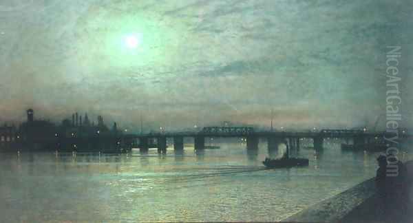 Battersea Bridge 1885 - view 1