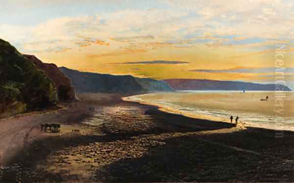 Whitby Sands, sunset - view 1