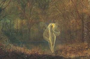 Autumn - 'Dame Autumn hath a mournful face' - Old Ballad by John Atkinson Grimshaw