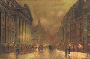 The Mansion House, London by John Atkinson Grimshaw