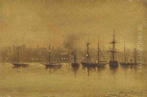 Sunday Night, Knostrup Cut, Leeds by John Atkinson Grimshaw