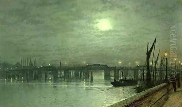 Battersea Bridge by Moonlight - view 1