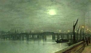 Battersea Bridge by Moonlight by John Atkinson Grimshaw