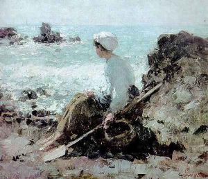 Pescarita la Grandville by Nicolae Grigorescu