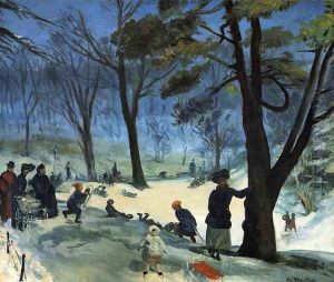 Central Park in Winter by William Glackens