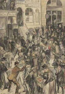 Curb Exchange Number 2 by William Glackens