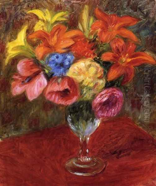 Poppies, Lilies and Blue Flowers - view 1