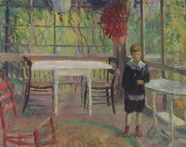 Ira on the Breakfast Porch at Bellport by William Glackens