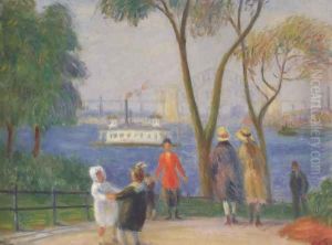 Carl Schurz Park New York 1922 by William Glackens
