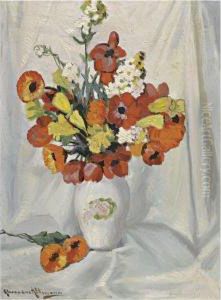Still Life Of Flowers In A Vase