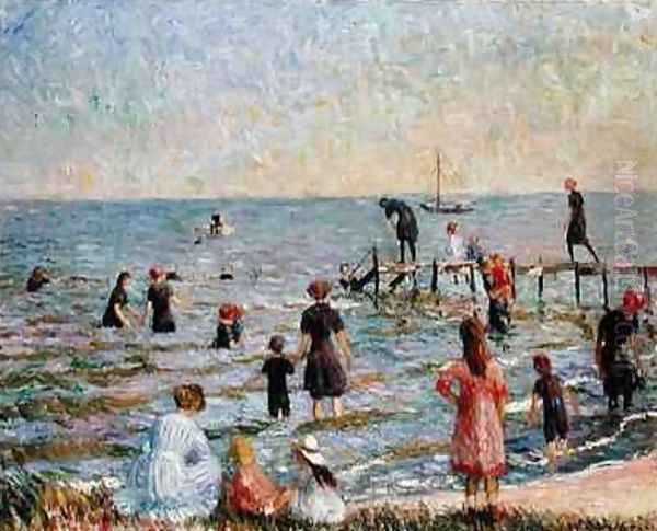 Bathing at Bellport Long Island - view 1