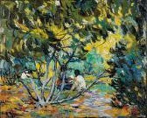 Femme Assise Dans Un Paysage Femme Assise Dans Un Paysage