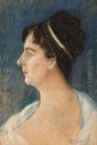 Portrait De Femme De Profil. by Alexander Altmann