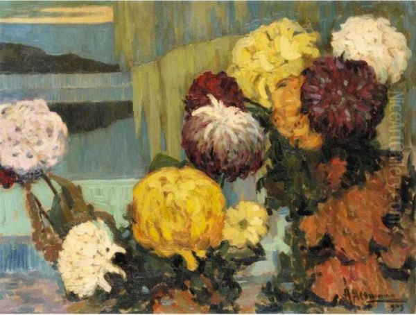 Composition With Flowers By A Window - view 1