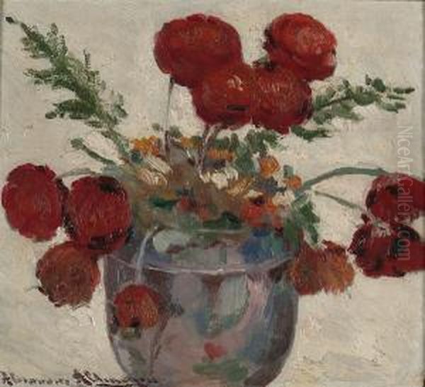Still Life Of Red Flowers - view 1