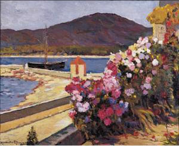 Port Du Midi Avec Fleurs Et Bateaux - view 1