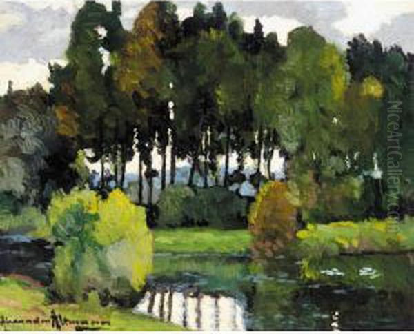 Trees By A Lake - view 1