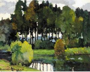 Trees By A Lake by Alexander Altmann