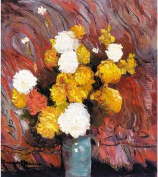 Still Life With Yellow And White Chrysanthemums - view 1