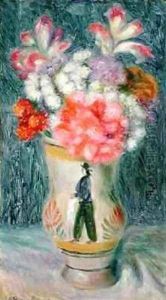 Flowers in a Quimper Vase by William Glackens