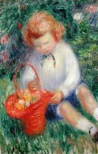 Lenna with a Basket of Flowers by William Glackens