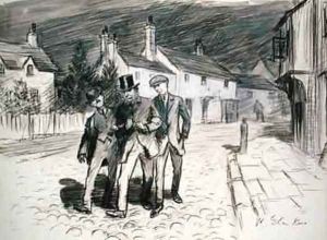 Street Scene with Three Drunks by William Glackens