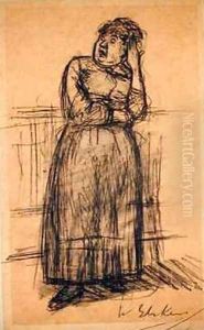 Woman with Hand in Hair by William Glackens