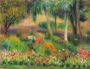 Garden with Birdbath by William Glackens