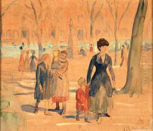 In the Park (Washington Square) by William Glackens