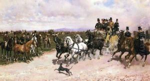 Overtaking the Stagecoach by Giuseppe Gabani