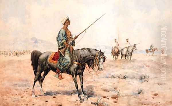 Horsemen guarding an Encampment - view 1