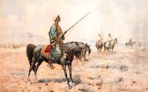 Horsemen guarding an Encampment