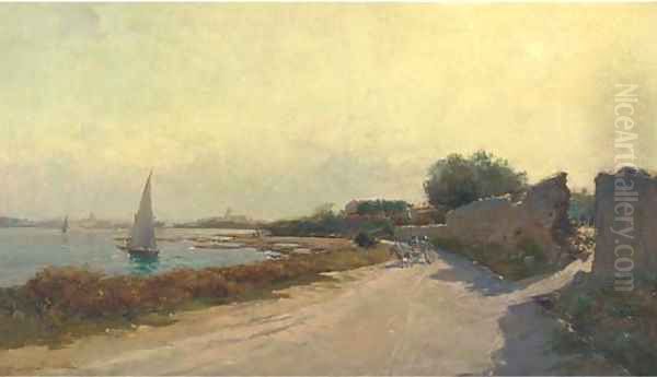 A cart on an estuary track - view 1
