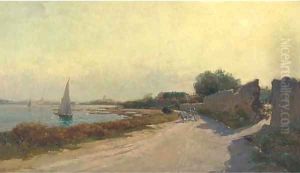 A cart on an estuary track by Giuseppe Gabani