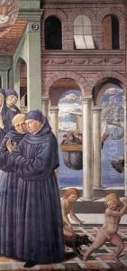 Death Of St Monica (detail) by Benozzo di Lese di Sandro Gozzoli