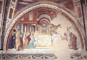 Blessing Of The Faithful At Hippo (scene 14 North Wall) by Benozzo di Lese di Sandro Gozzoli