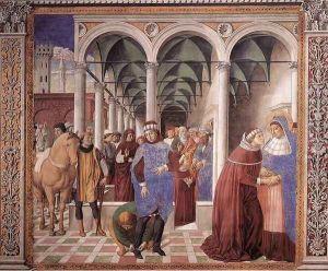Scenes From The Life Of St Francis (Scene 8 South Wall) by Benozzo di Lese di Sandro Gozzoli