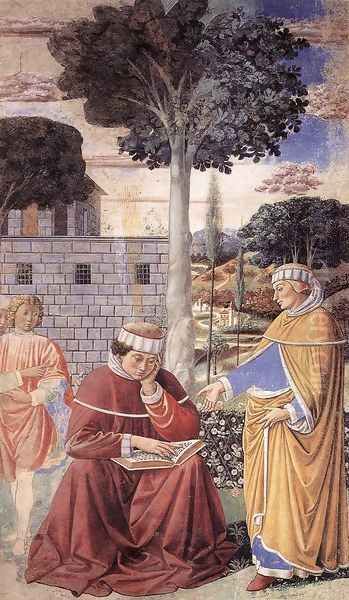 St Augustine Reading the Epistle of St Paul (scene 10, east wall) 1464-65 - view 1