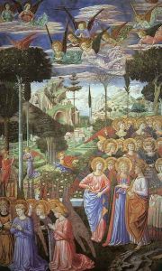 Angels Worshipping-3 1459 by Benozzo di Lese di Sandro Gozzoli