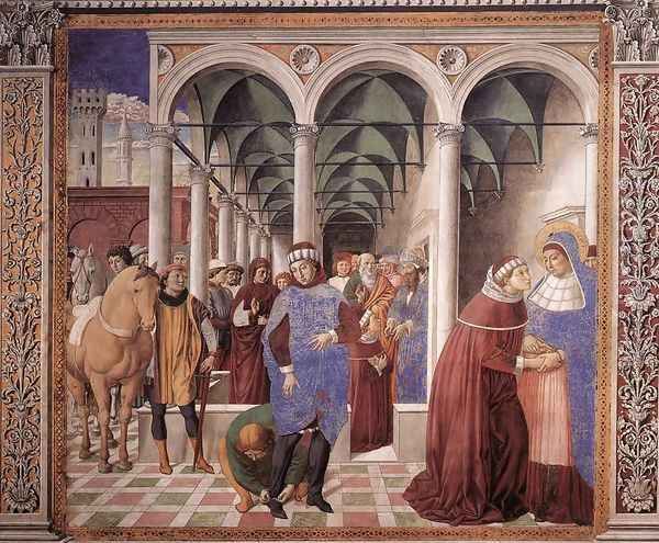 Arrival of St Augustine in Milan (scene 8, north wall) 1464-65 - view 1