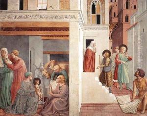 Scenes from the Life of St Francis (Scene 1, north wall) 1452 by Benozzo di Lese di Sandro Gozzoli