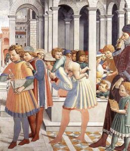 The School of Tagaste (detail) 1464-65 by Benozzo di Lese di Sandro Gozzoli